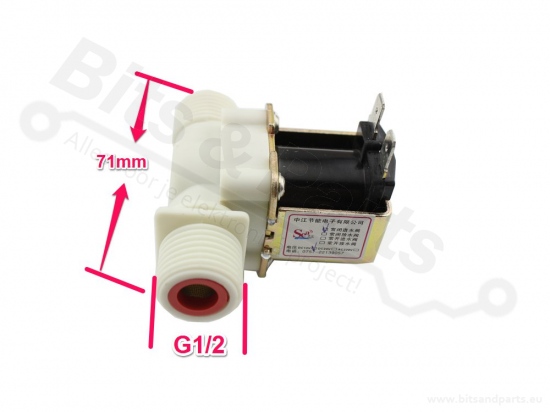 Water valve with 1/2 inch screw connection 12VDC